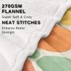 Plush Blanket 130 x 160 cm for Kids, Abstract Colorful Flannel Fleece Throw view 4