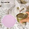 curfair Silicone Pet Food Can Lid with Spoon, Food-Grade, Reusable, Pink, 374 ml view 3