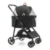 Fudajo 2-in-1 Foldable Dog Stroller in Black with Removable Carrier for Small to Medium Dogs and Cats view 1