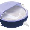 2-Piece Silicone Milk Bowl Set for Puppies and Kittens with Silicone Nipples, Purple, 11 × 15 cm view 3