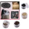 3 Sets of 500 3 mm Silicone-Lined Micro Nano Rings for I-Tip Hair Extensions, Brown view 3