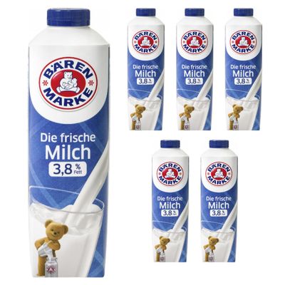 Brenmarke Fresh Milk 3.8% 1 L x 6 [Freshness Guarantee]