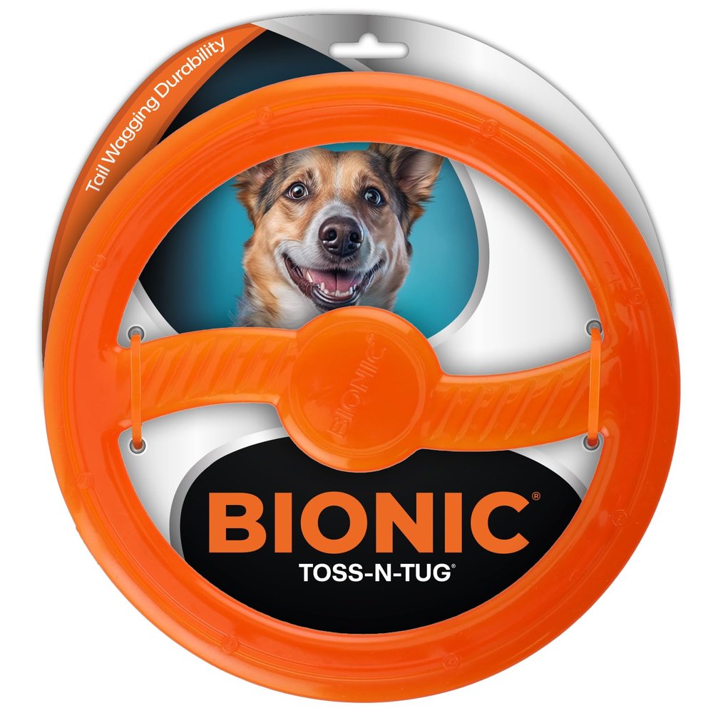 Bionic Toss-n-Tug Ring, Durable Dog Toy, 8.9in