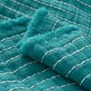 GINAMUSE 100% Cotton Muslin Throw Blanket, King Size, Lightweight, Soft, Cozy, Breathable, 274.3 x 228.6 cm, Blue-Green view 2