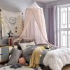 DOTBUY-SHOP Baby Round Canopy Mosquito Net with Pom-Pom, Beige view 1