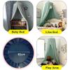 DOTBUY-SHOP Baby Round Canopy Mosquito Net with Pom-Pom, Beige view 2