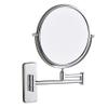 JCAKES Wall-Mounted Chrome Magnifying Mirror, Sturdy, Double-Sided, Adjustable, Extendable Swivel Arm (Color: 8 inch, Size: 5X) view 1