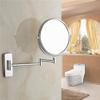 JCAKES Wall-Mounted Chrome Magnifying Mirror, Sturdy, Double-Sided, Adjustable, Extendable Swivel Arm (Color: 8 inch, Size: 5X) view 2
