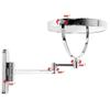 JCAKES Wall-Mounted Chrome Magnifying Mirror, Sturdy, Double-Sided, Adjustable, Extendable Swivel Arm (Color: 8 inch, Size: 5X) view 4