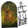 Hanging Rabbit Hay Feeder, Space-Saving, Iron, Black view 4