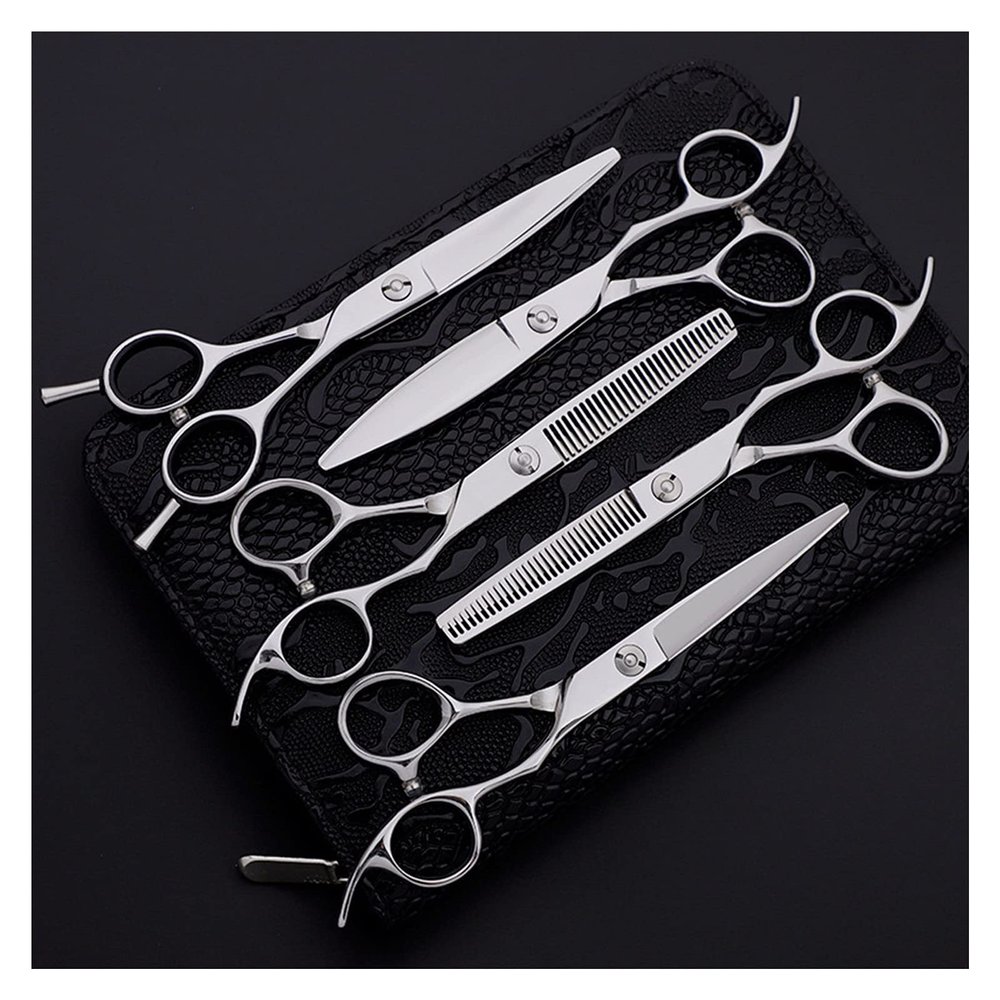 CrEev 6-Inch Hairdressing Scissors Set, 5-Piece Set