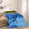 Cozy Blanket 130 x 150 cm, Ocean Dolphins and Islands, 3D-Printed Flannel, Reversible view 4