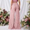 Women's Sequin High-Waisted Wide-Leg Pants view 4