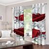 MAYNUO 3D Red Rose Blackout Curtains for Kids' Room, 140 x 160 cm view 2