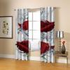MAYNUO 3D Red Rose Blackout Curtains for Kids' Room, 140 x 160 cm view 4