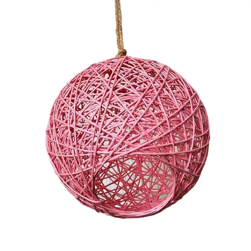 ELMAIN Hamster Toy, 2-Piece Rattan Hammock, Pink