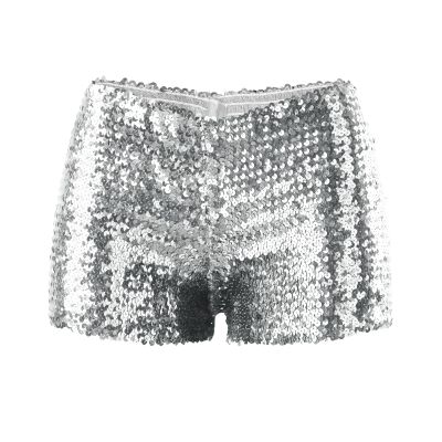 Duohropke Women's Sequin Stretch Hot Pants for Festivals, Dance, Raves and Parties