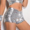 Duohropke Women's Sequin Stretch Hot Pants for Festivals, Dance, Raves and Parties view 2
