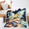WEQEER Butterfly Fleece Blanket, Colorful Plush Cartoon Throw for Girls, Adults and Children, Warm Sofa Blanket (9, 150 x 200 cm) view 1