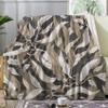 Leaf Plush Flannel Fleece Blanket, 59 x 79 in, Large Warm Soft Throw view 1