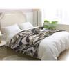 Leaf Plush Flannel Fleece Blanket, 59 x 79 in, Large Warm Soft Throw view 2