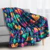 Girls' Hearts Plush Fleece Blanket, 51 x 63 in, Colorful view 3
