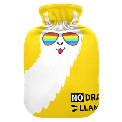 ISAOA No Drama Hot Water Bottle, Alpaca Llama, M