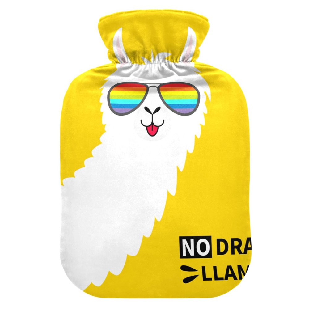 ISAOA No Drama Hot Water Bottle, Alpaca Llama, M