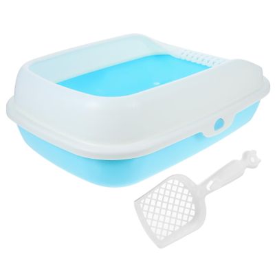 PRETYZOOM Semi-Closed Cat Litter Box