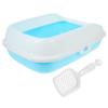PRETYZOOM Semi-Closed Cat Litter Box view 1