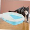 PRETYZOOM Semi-Closed Cat Litter Box view 3