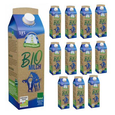 Milk 3.8% 1 L x 12 pcs