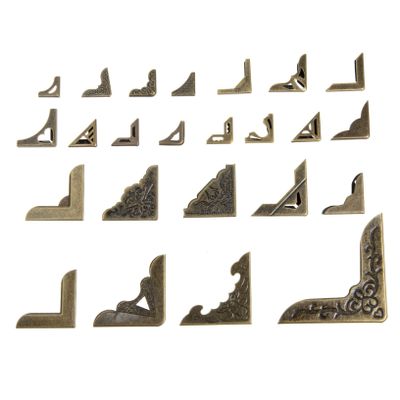 Lurrose Vintage Iron Corner Protectors for Photo Albums and Jewelry Boxes