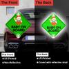 Leniutor Baby on Board Car Window Sign, High-Visibility Reflective, Double-Sided, Cow view 3
