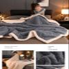DoUxie Plush Warm Reversible Fleece Throw Blanket for Couch and Sofa view 3