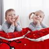3-Piece Queen Duvet Cover Set, Tencel, Red Crab Pattern with White Dots view 1