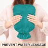 2 L Hot Water Bottle with Cover, Blue-Green view 4