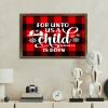 For Unto Us a Child Is Born Framed Wall Art Sign, 20.3 x 30.5 cm view 2