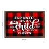 For Unto Us a Child Is Born Framed Wall Art Sign, 20.3 x 30.5 cm view 3