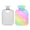 Soft Cover Hot Water Bottle with Glitter, Rainbow Colors, 1 Liter view 1