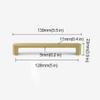 Cabinet Handles for Kitchen Doors, 1-Piece Solid Copper Handle, Gold, Various Sizes view 2