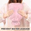 Classic Hot Water Bottle with Pink Gradient Cover, 1 Liter view 4