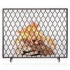 Heavy-Duty Freestanding Iron Fireplace Guard, Black, 98 x 23 x 78 cm view 4