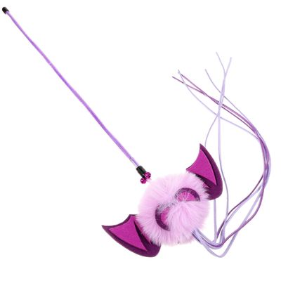Halloween Plush Cat Teaser Wand, Lightweight Interactive Toy