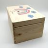 Personalized Baby Keepsake Box with Name – Pink Rainbow, Blue Clouds, Birth Date (40 × 30 × 14 cm) view 2