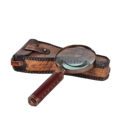 Handheld Glass Magnifying Glass, Retro Premium Gift Box, 10x Optical Magnification