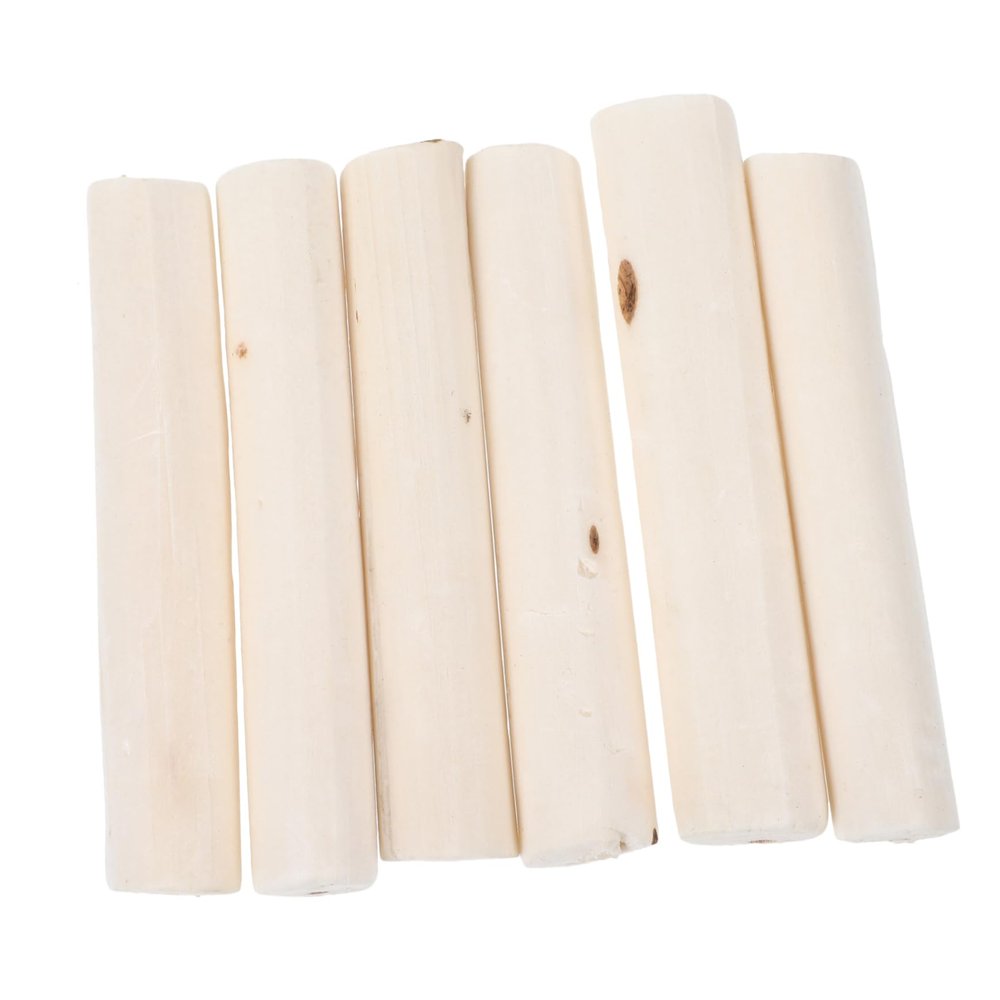 Angoily Parrot Chew Toy - 6 Pieces Natural Wood