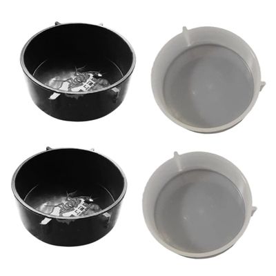 Round Plastic Food and Water Bowls for Reptiles, 4-Pack