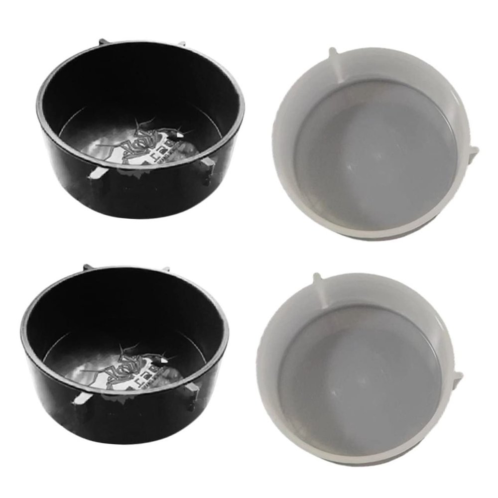 Round Plastic Food and Water Bowls for Reptiles, 4-Pack