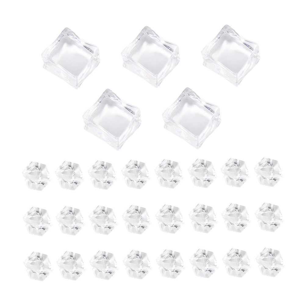 HEMOTON Acrylic Fake Ice Cubes, Large and Small, 1 Set